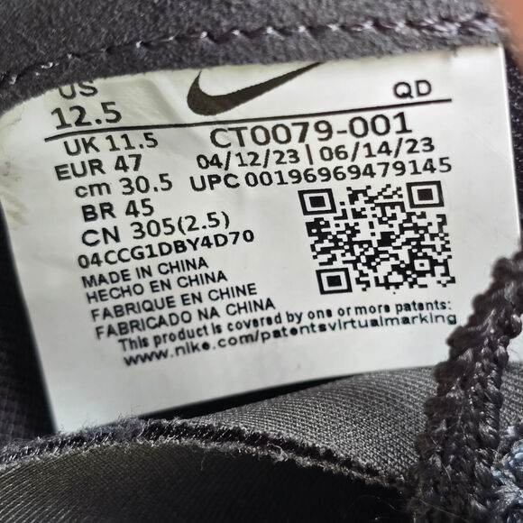 Nike Air Zoom LJ Elite Shoes Men's 12.5 Black Long Jump Track Field Sneakers - Picture 9 of 9